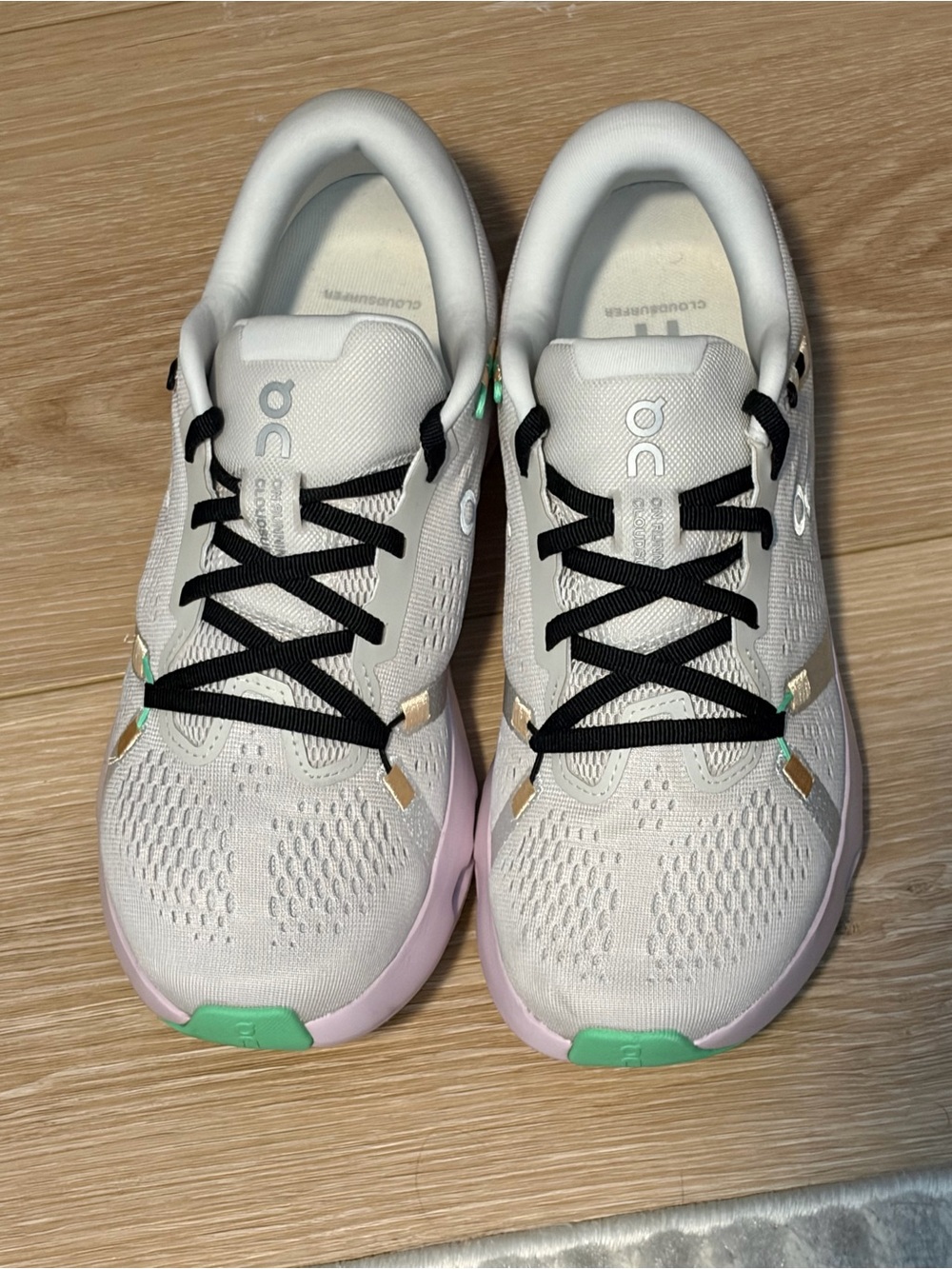 On Running Women's Sneakers Beige, Lavender & Green - Picture 3 of 10